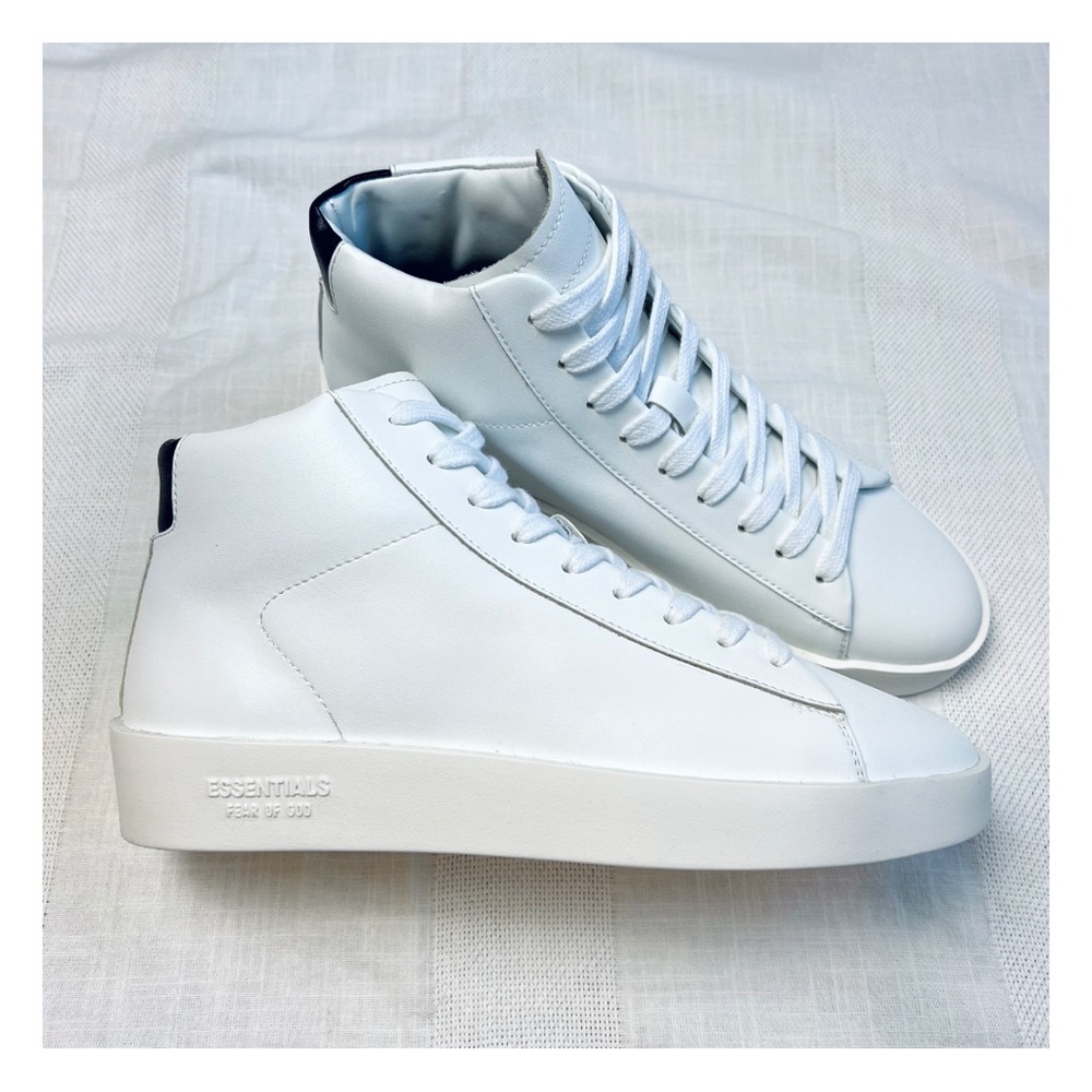 FEAR OF GOD ESSENTIALS White Tennis Mid Sneakers Size 36 IT, 6 US
